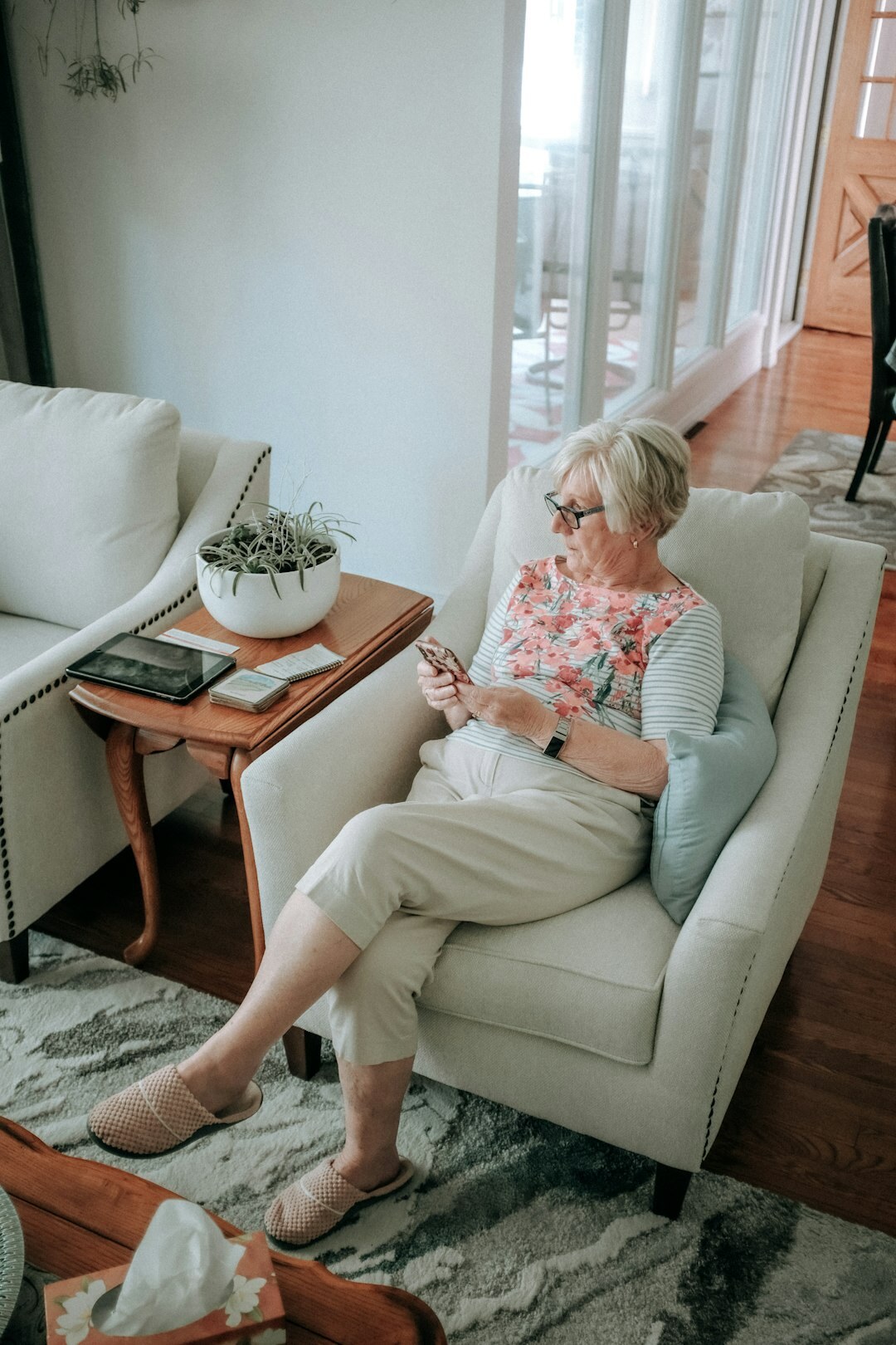 senior woman reading book