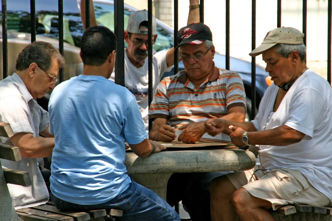 seniors playing cards